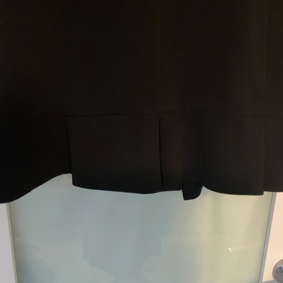 Zara. Pretty black sleeveless waistcoat with fluted hem - Picture 6 of 8